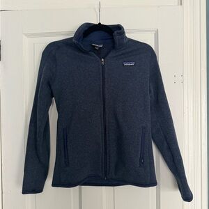 Small Navy Full zip Patagonia Better Sweater fleece jacket.